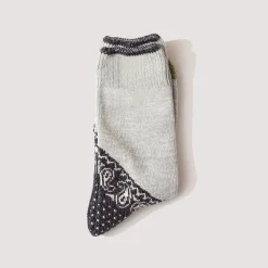 Paisley Bandana Socks - Black