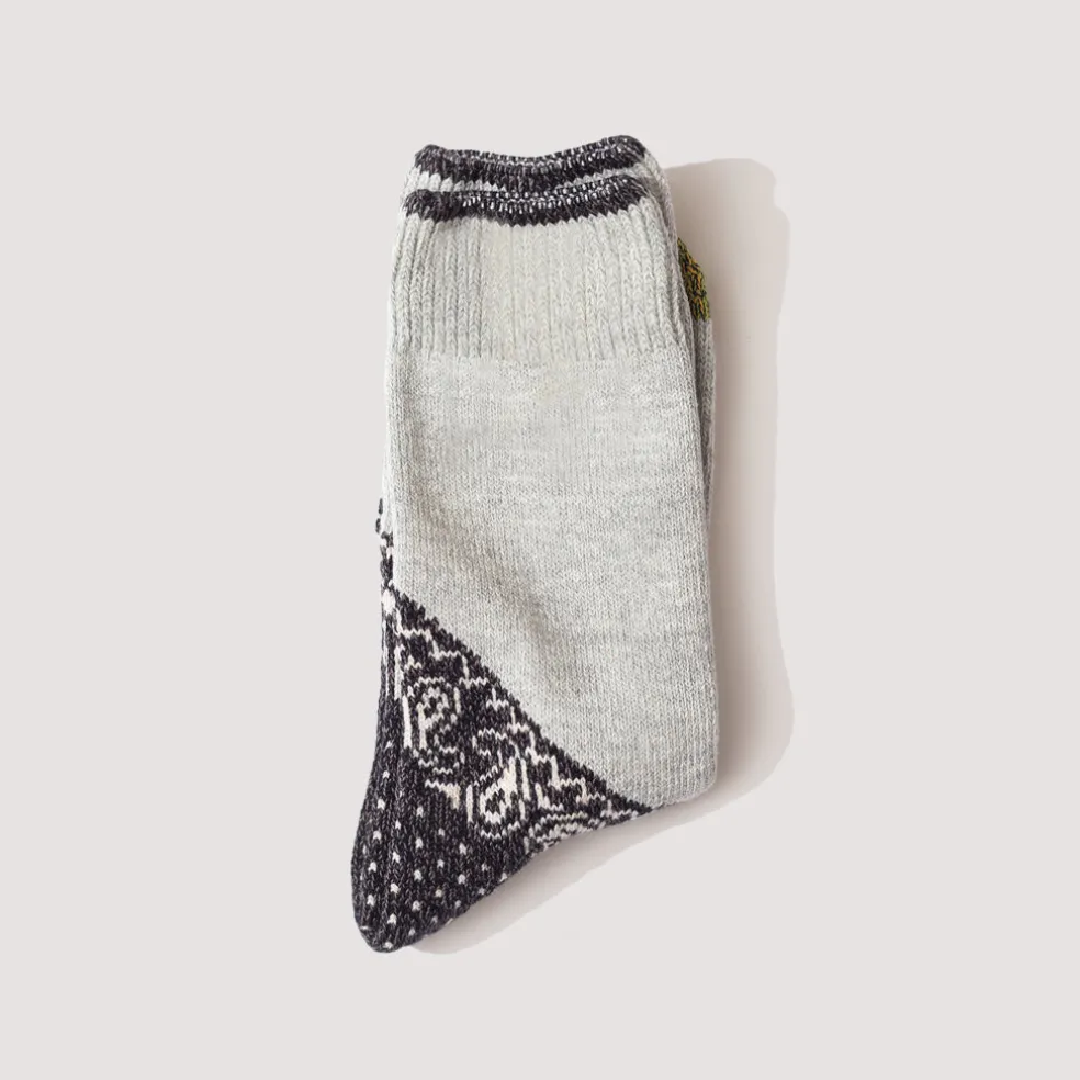 Paisley Bandana Socks - Black