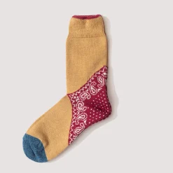Paisley Bandana Socks - Red