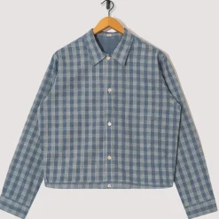 Palaka Jacket - Discharged Indigo Plaid
