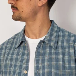 Palaka Jacket - Discharged Indigo Plaid