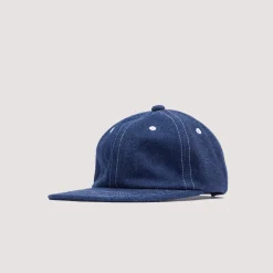 6 Panel Hat Herringbone - Indigo