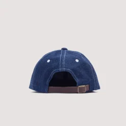 6 Panel Hat Herringbone - Indigo