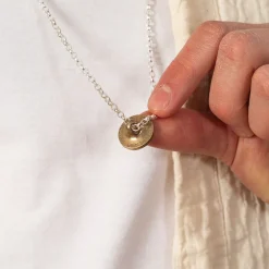Penna Button Necklace - Polished