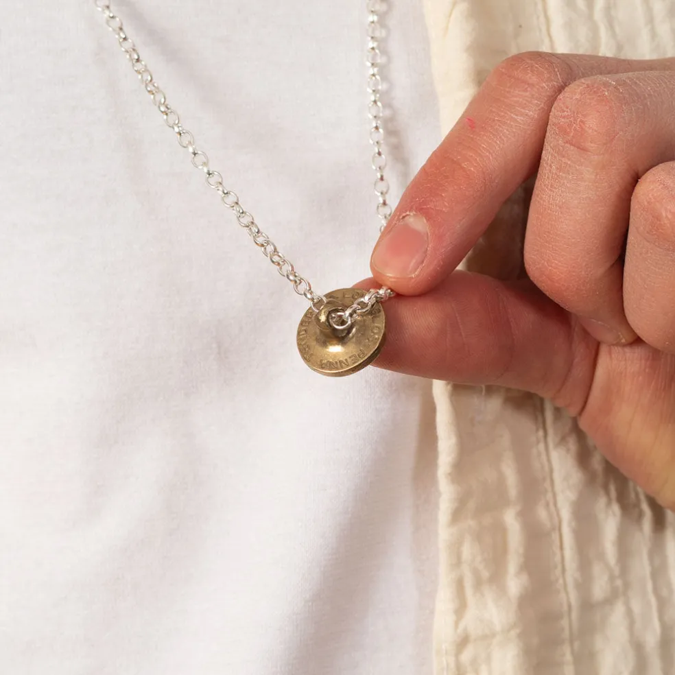 Penna Button Necklace - Polished