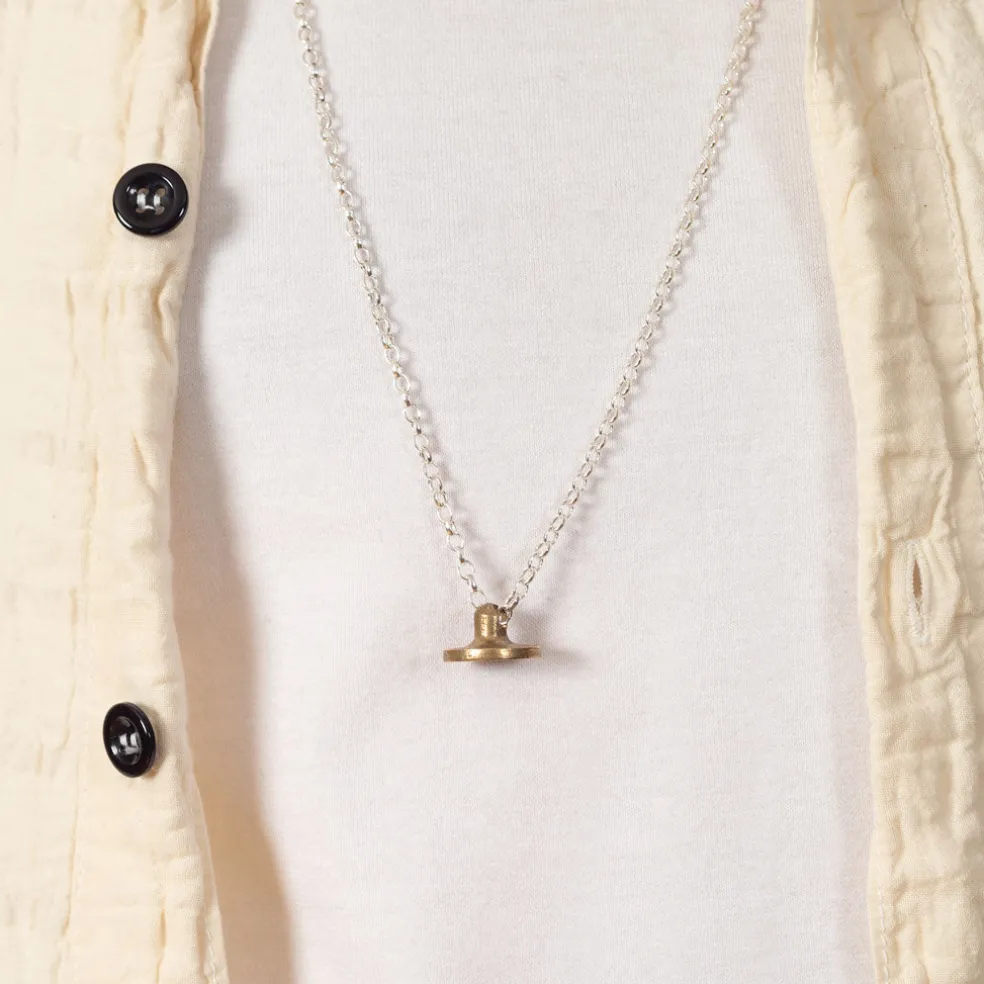 Penna Button Necklace - Polished