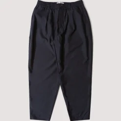 Pleated Track Pant - Navy Tropical Wool