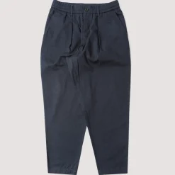 Pleated Track Pant - Navy Twill