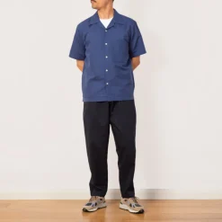 Pleated Track Pant - Navy Twill