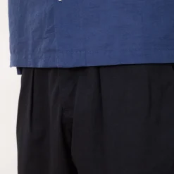 Pleated Track Pant - Navy Twill