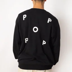Pop Logo Crewneck Sweatshirt - Black