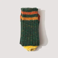 Rainbow Happy Heel Socks - Green