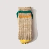 Rainbow Happy Heel Socks - Beige