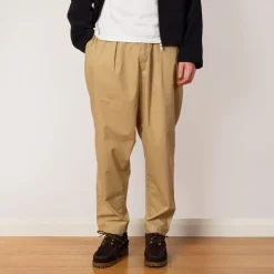 Recycled Poly Tech Pleated Track Pant - Sand