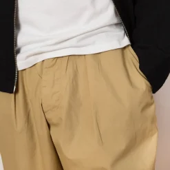 Recycled Poly Tech Pleated Track Pant - Sand