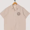Relaxed Soft Collar Shirt - Light Stone