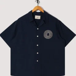 Relaxed Soft Collar Shirt - Navy