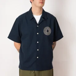 Relaxed Soft Collar Shirt - Navy