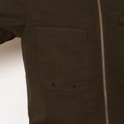 Ripstop Zip Overshirt - Military Green (V0054)