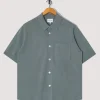 Rollo Cotton Linen SS Shirt - Greyish Blue