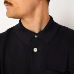 Rollo Cotton Linen SS Shirt - Dark Navy