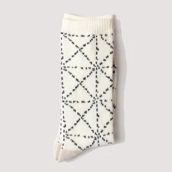 Sashiko Socks - Ecru