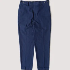 Seersucker Ivy Trouser - Navy Solid