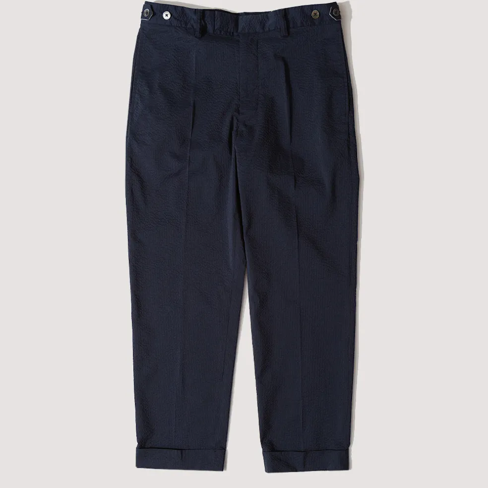 Seersucker Ivy Trousers - Navy