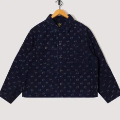 Short Coverall Jacket Printed Kasuri - Papillon