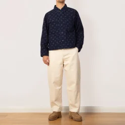 Short Coverall Jacket Printed Kasuri - Papillon