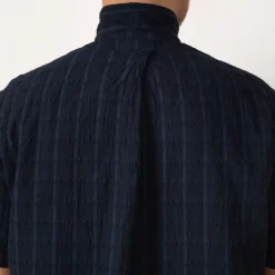 Short Sleeve Flipped Collar Shirt - Hadal Blue