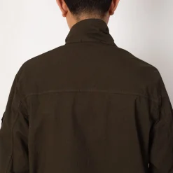 Short Stand Collar Jacket - Military Green