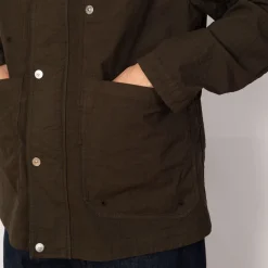 Short Stand Collar Jacket - Military Green