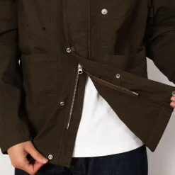 Short Stand Collar Jacket - Military Green