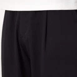 Single Pleated Wide Pants - Navy