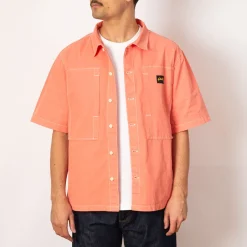 S/S Painter Shirt - Washed Red Poplin