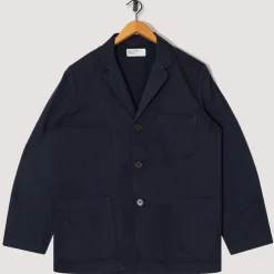 Three Button Jacket - Navy