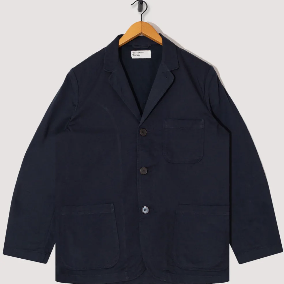 Three Button Jacket - Navy