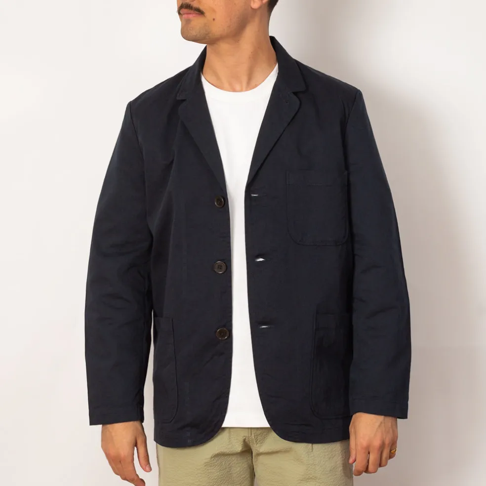 Three Button Jacket - Navy