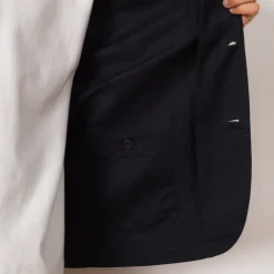 Three Button Jacket - Navy
