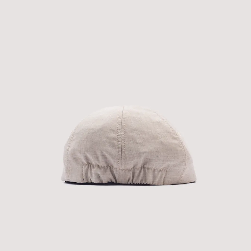 Tropical Wool 6 Panel Cap - Beige