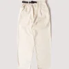 Tuck Belted Pants - Ecru