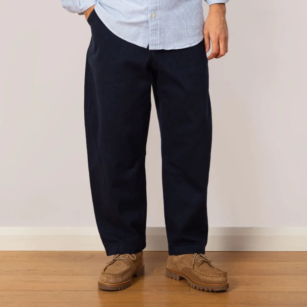 Twisted Trouser - Navy