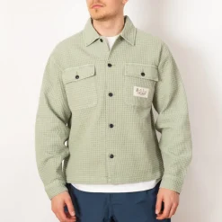 Waffle Button Front Shirt - Stone