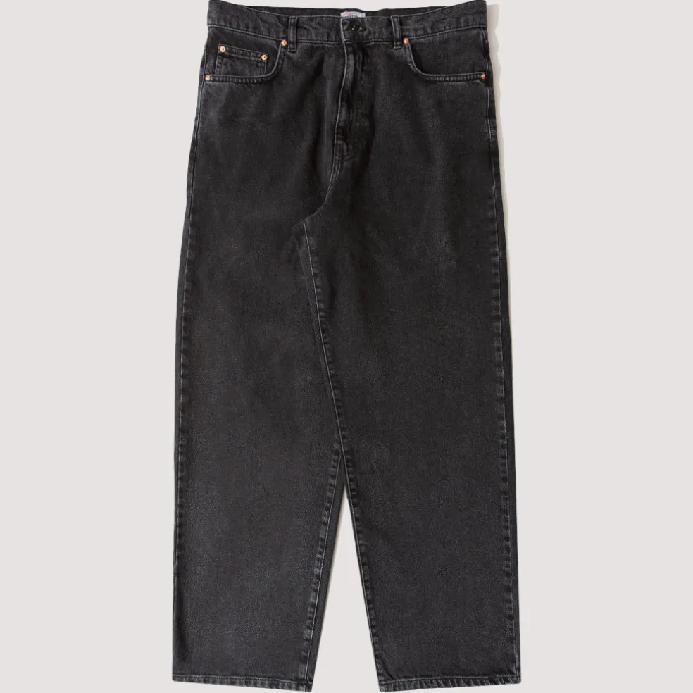 Wide 5 Jean - Washed Black Denim