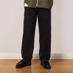 Wide 5 Jean - Washed Black Denim
