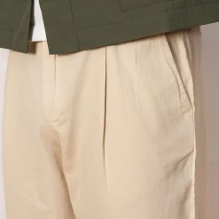 Wide Fit Trouser - Pumice Herringbone