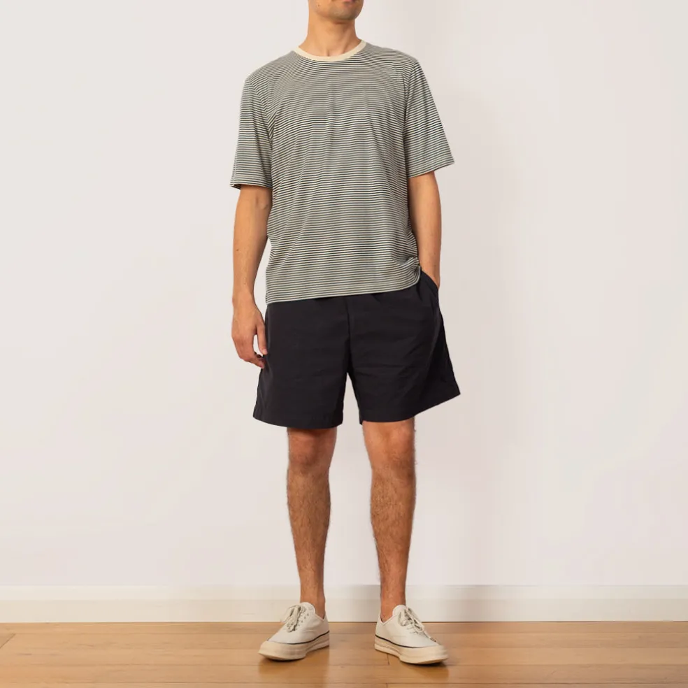 1x1 Stripe Tee - Deep Green