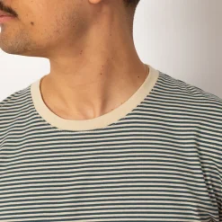 1x1 Stripe Tee - Deep Green