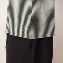 1x1 Stripe Tee - Deep Green